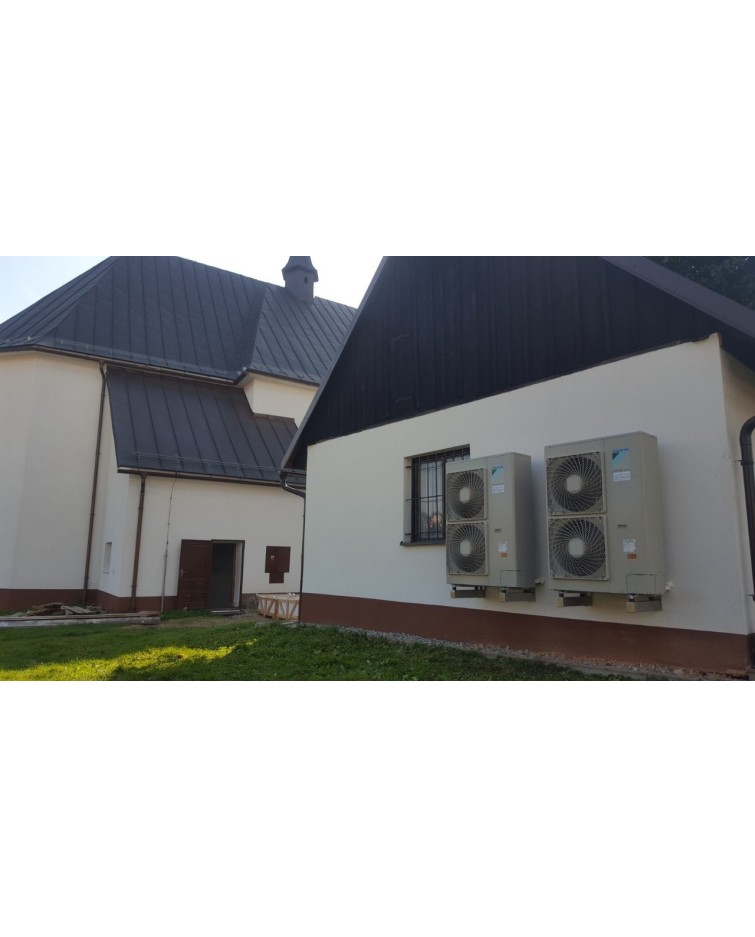 Realizácia tepelného čerpadla Daikin - kostol Zubrohlava