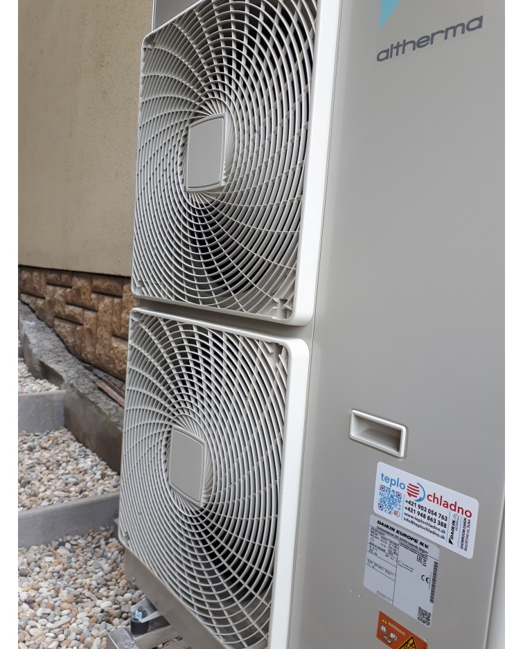 Inštalácia tepelného čerpadla Daikin EHBH, Čierne