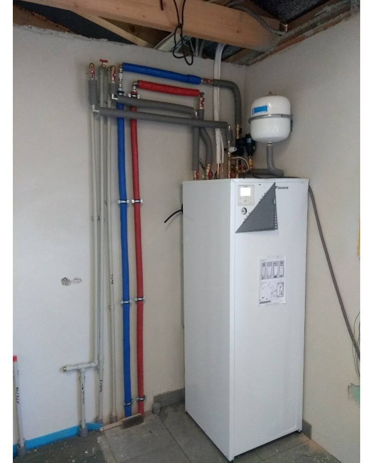 Inštalácia tepelného čerpadla Daikin EHVX, Budatínka Lehota