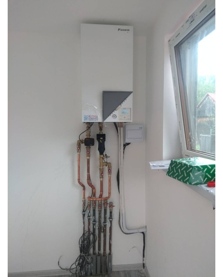 Inštalácia Nástenného tepelného čerpadla Daikin EHBX, Radôstka - Okres Čadca