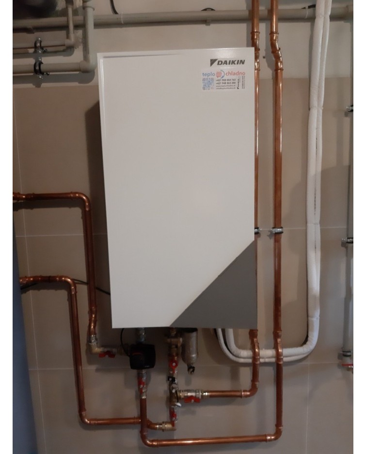 Inštalácia tepelného čerpadla Daikin EHBH, Snežnica