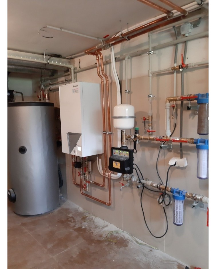 Inštalácia tepelného čerpadla Daikin EHBH, Snežnica