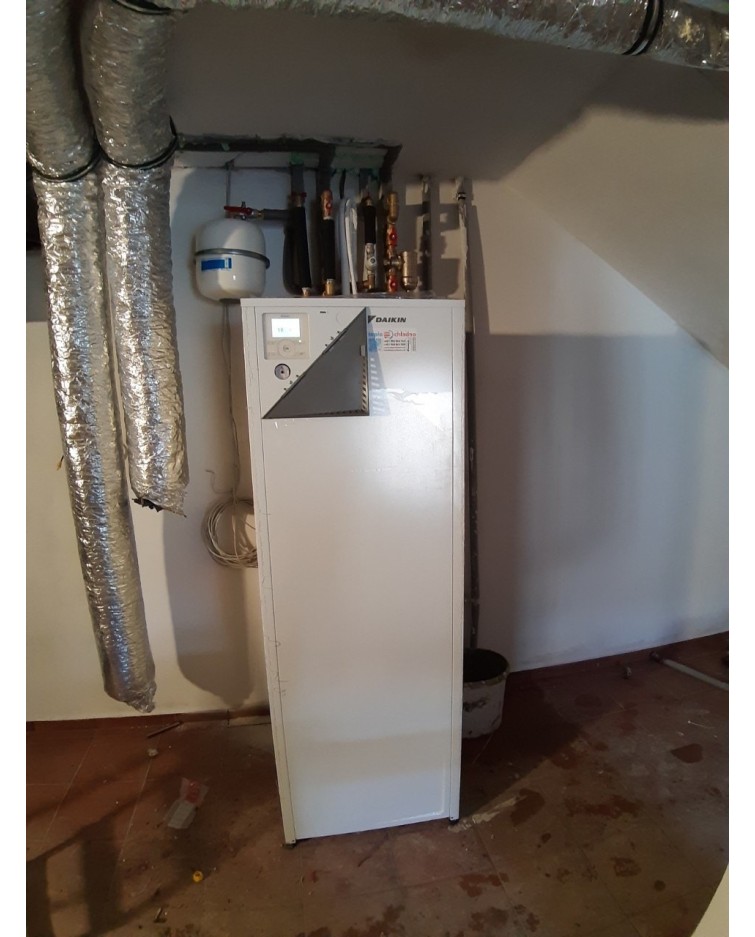Inštalácia tepelného čerpadla Daikin EHVX, Žilinská Lehota