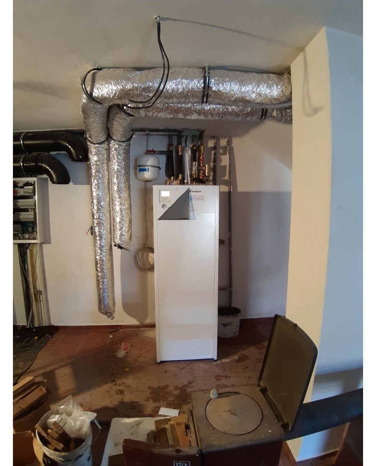 Inštalácia tepelného čerpadla Daikin EHVX, Žilinská Lehota