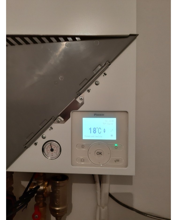 Inštalácia tepelného čerpadla Daikin EHBX, Petrovice