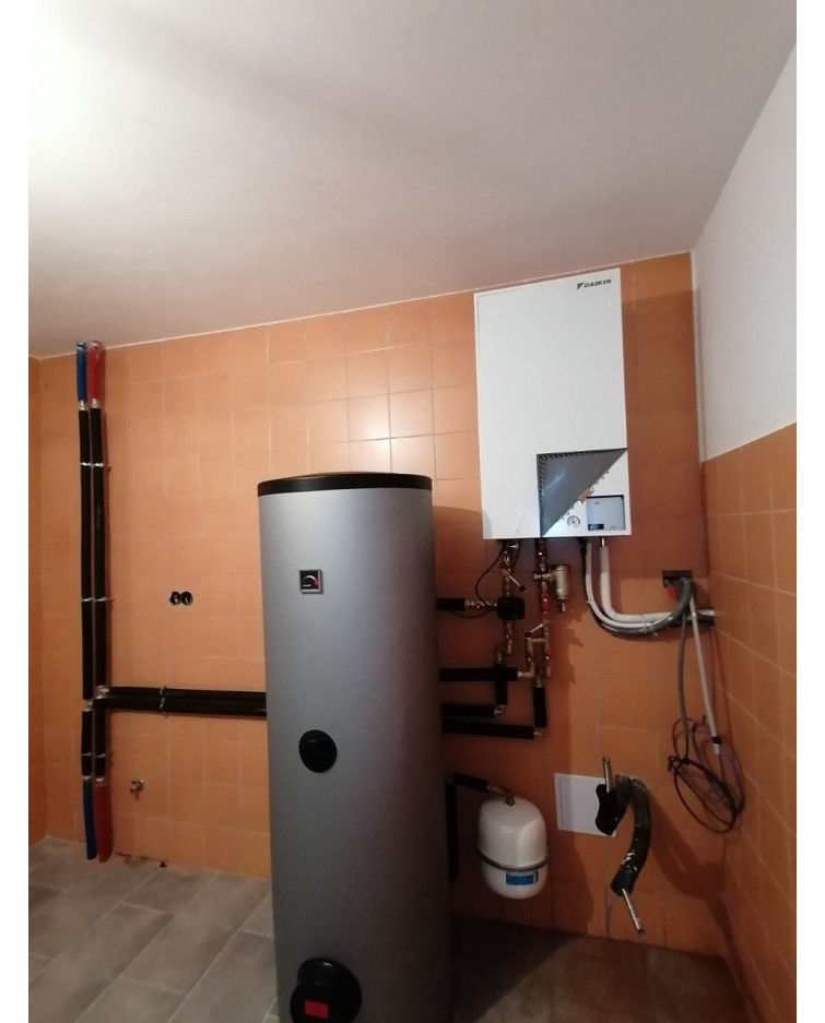 Inštalácia tepelného čerpadla Daikin EHBX, Zakamenné