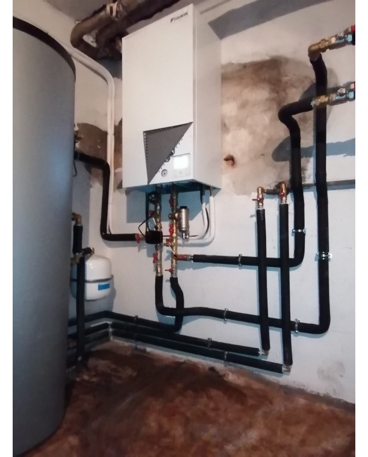 Inštalácia tepelného čerpadla Daikin EHBH, Korňa