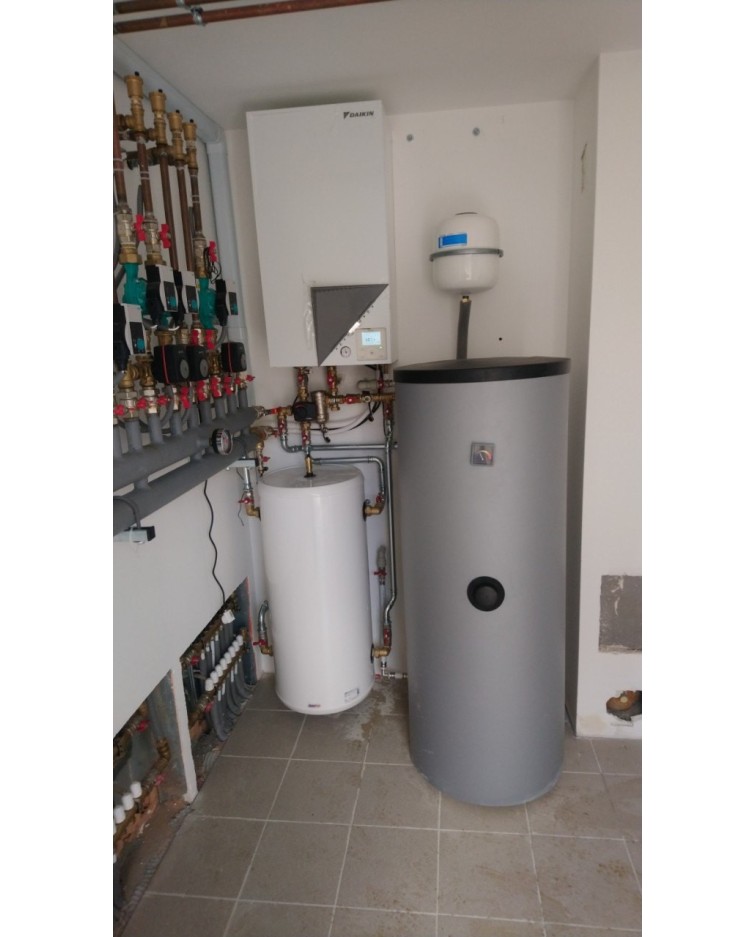 Inštalácia tepelného čerpadla Daikin EHBX, Zakamenné
