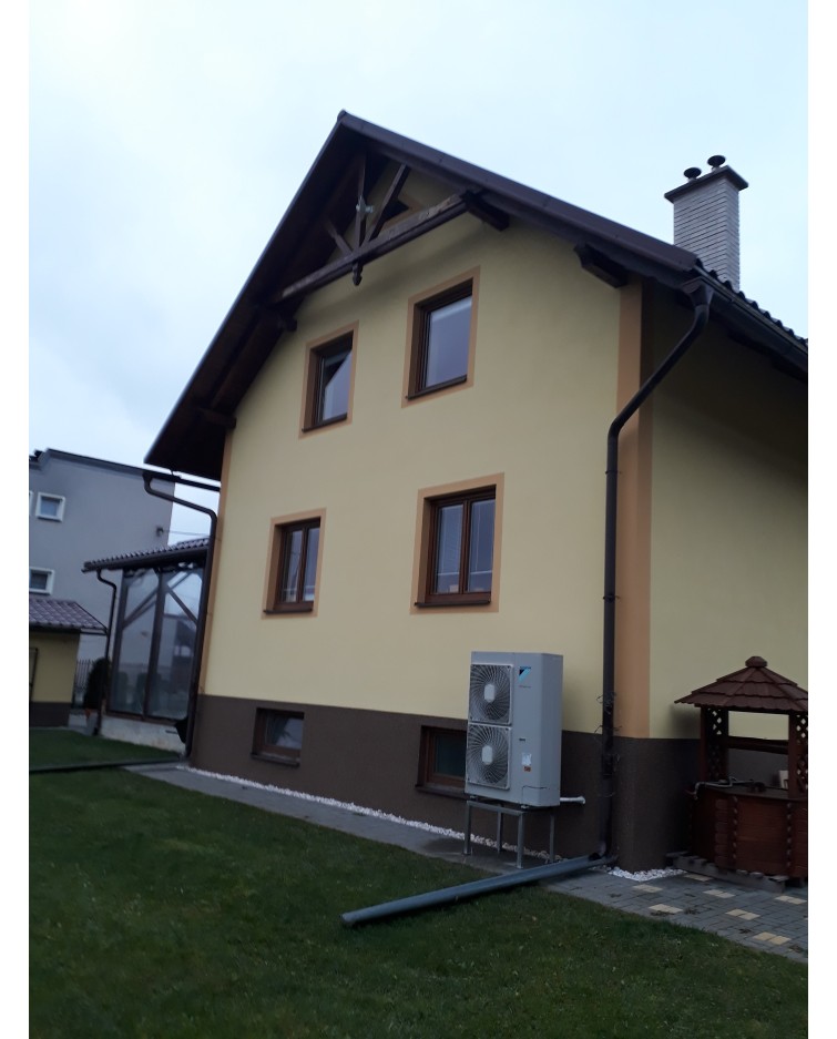 Inštalácia tepelného čerpadla Daikin EHBH, Raková