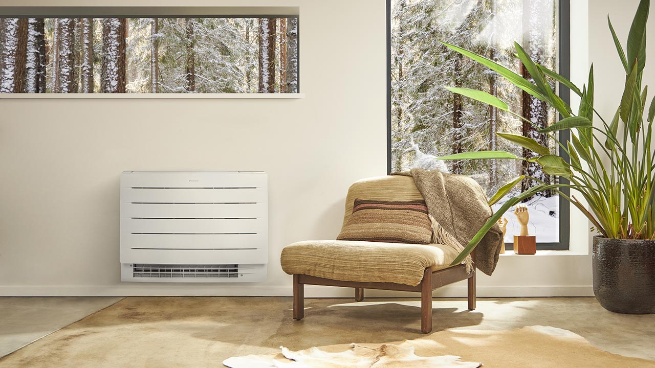 Parapetná klimatizácia Daikin Perfera F, optimalizovaná pre vykurovanie